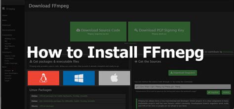 Installing FFmpeg .